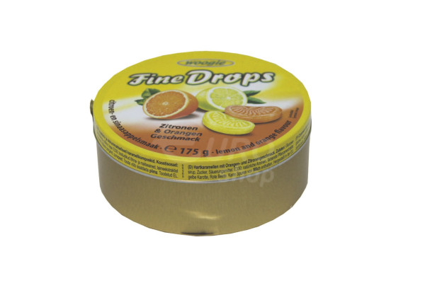 Woogie Fine Drops 175g pomeranč a citron