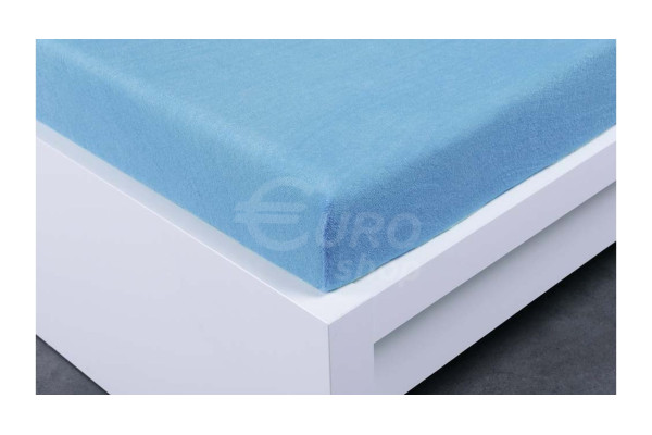 Prostěradlo froté Euro Living 90x200cm Modré