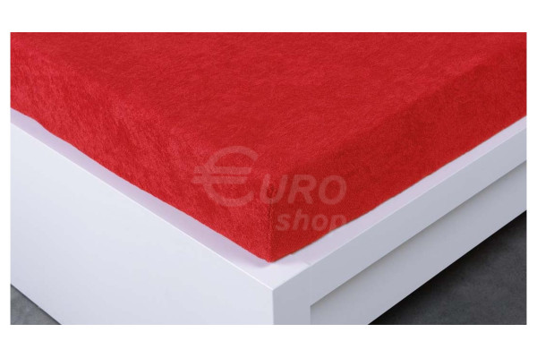 Prostěradlo froté Euro Living 90x200cm Červené