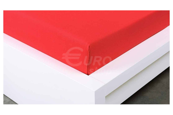 Prostěradlo jersey Euro Living 90x200cm Červené