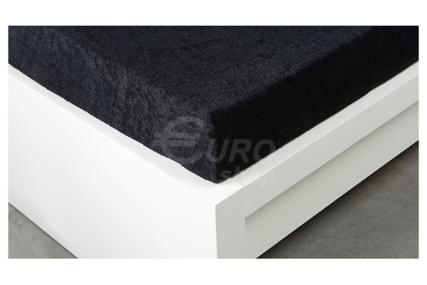 Prostěradlo froté Euro Living 220x200cm Černé