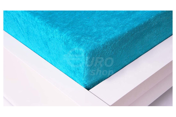 Prostěradlo froté Euro Living 160x200cm Tyrkysové