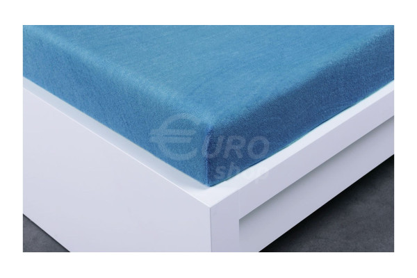 Prostěradlo froté Euro Living 180x200cm Modré