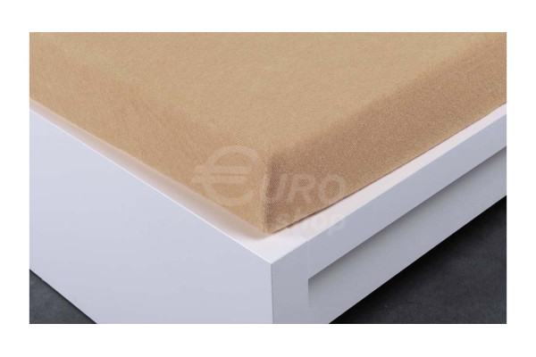 Prostěradlo froté Euro Living 160x200cm Kávové