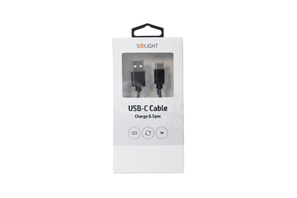 USB-C kabel Solight 1 m Černý