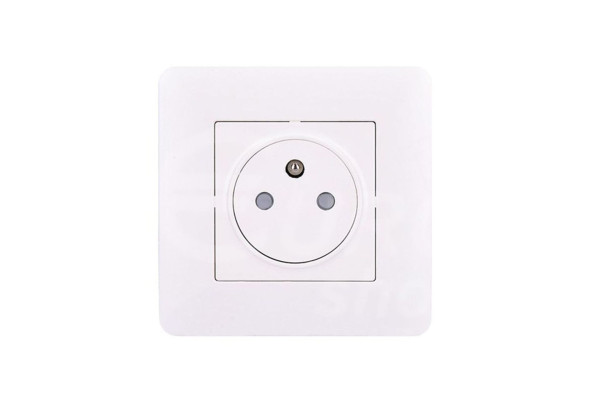 Solight zásuvka Slim PUSH, bílá (5B142)