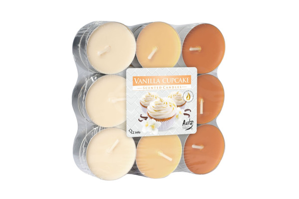 Vonné čajové svíčky 18ks, p15-18-202 Bispol Vanilla Cupcake