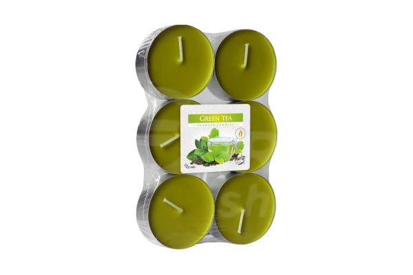 Vonné čajové svíčky  6ks, p35-6-83 Bispol Green Tea