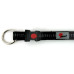 Obojek nylon/neopren 1,5x22-37cm Černý Akinu